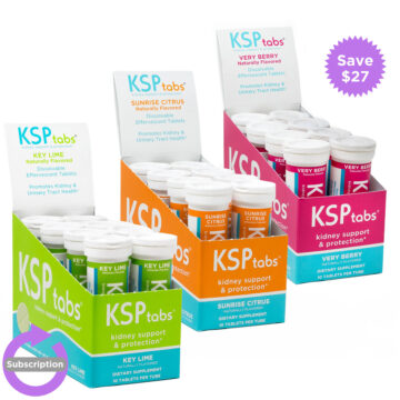 Box of all three flavors of KSP tabs subscription
