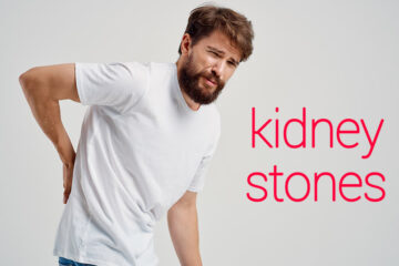 A man experiencing back pain for kidney stones.